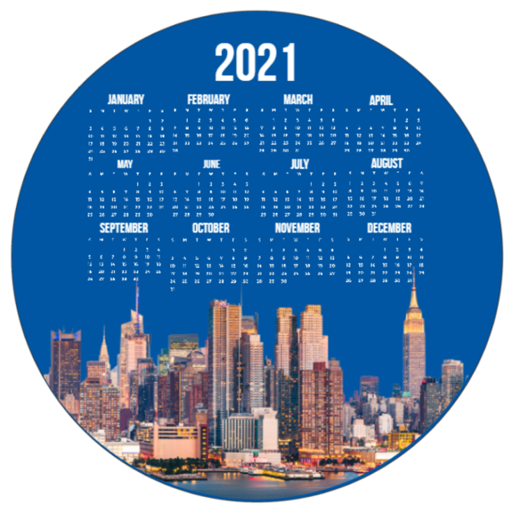 Mouse Pad Calendar 2021 #124005 - Calendar Custom Made