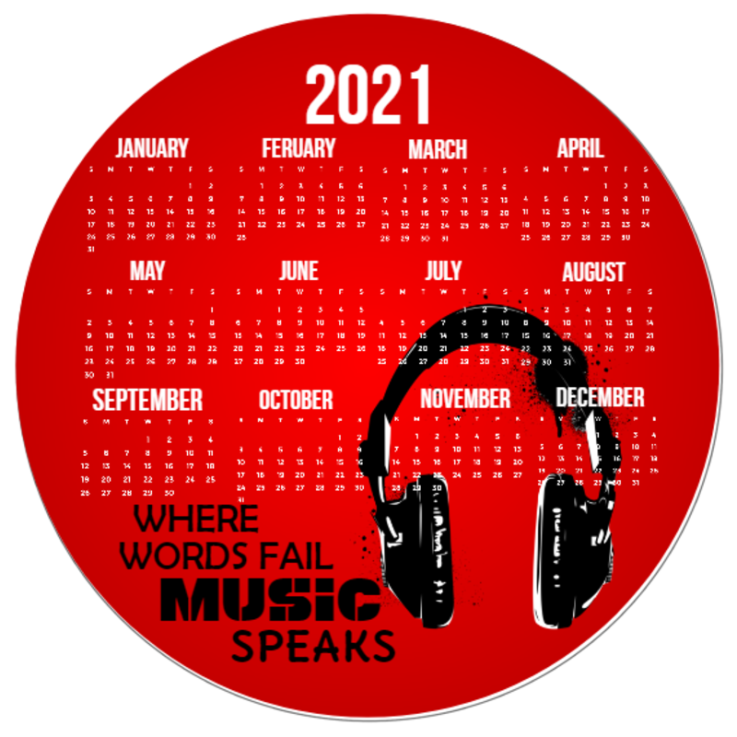 Mouse Pad Calendar 2021 #124192 - Imprint Mouse Pads