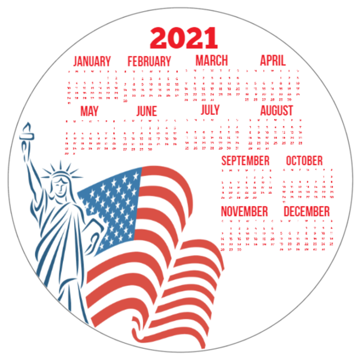 Mouse Pad Calendar 2021 #124612 - Mouse Pad