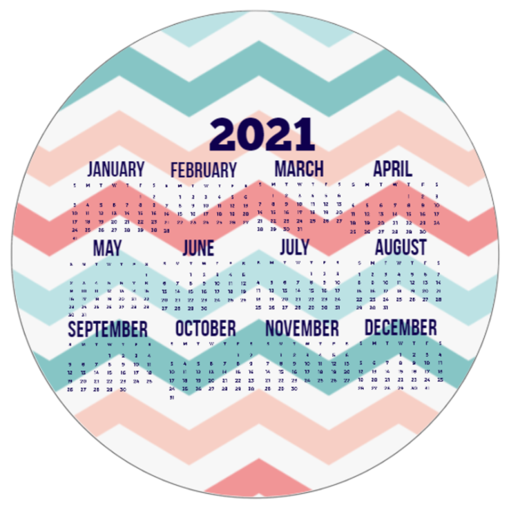 Mouse Pad Calendar 2021 #124655 - Mouse Pad