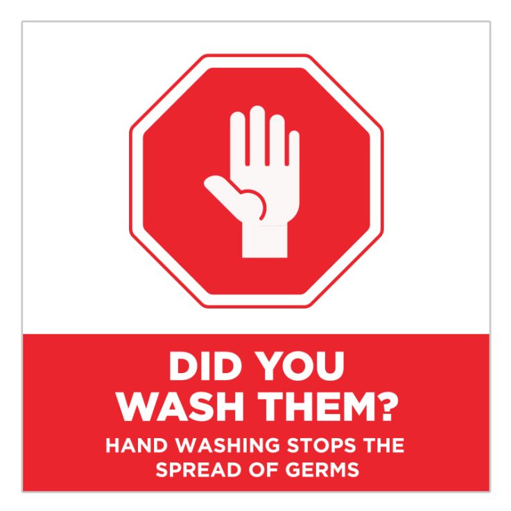 Stop Did You Wash Your Hands Stickers - Wall Stickers