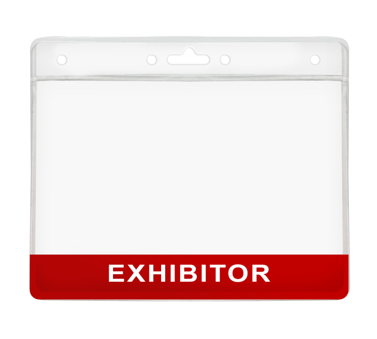 Exhibitor - Red - Badge Holder