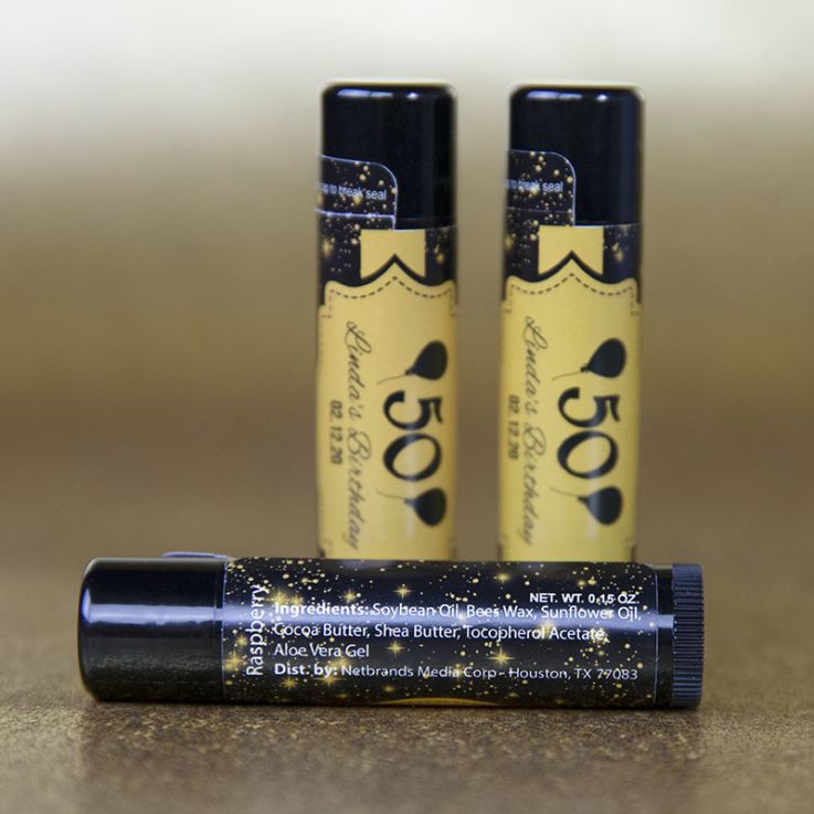 Black Flavored Beeswax Lip Balm with One Imprint Color - Skin Care