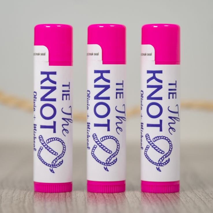 Hot Pink Flavored Beeswax Lip Balm with One Imprint Color - Lip