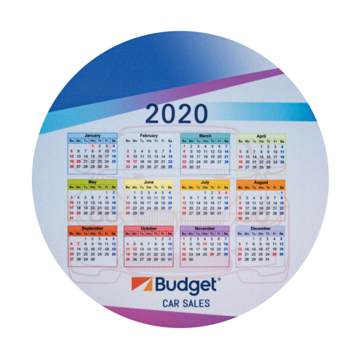 Full Color 2020 Calendar Circle Mouse Pads - Computer Accessories