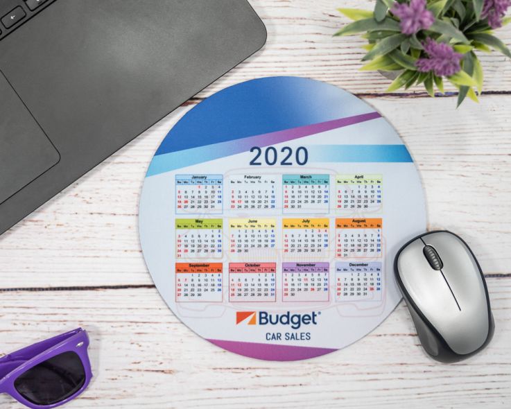 1 - Full Color 2020 Calendar Circle Mouse Pads - Calendar