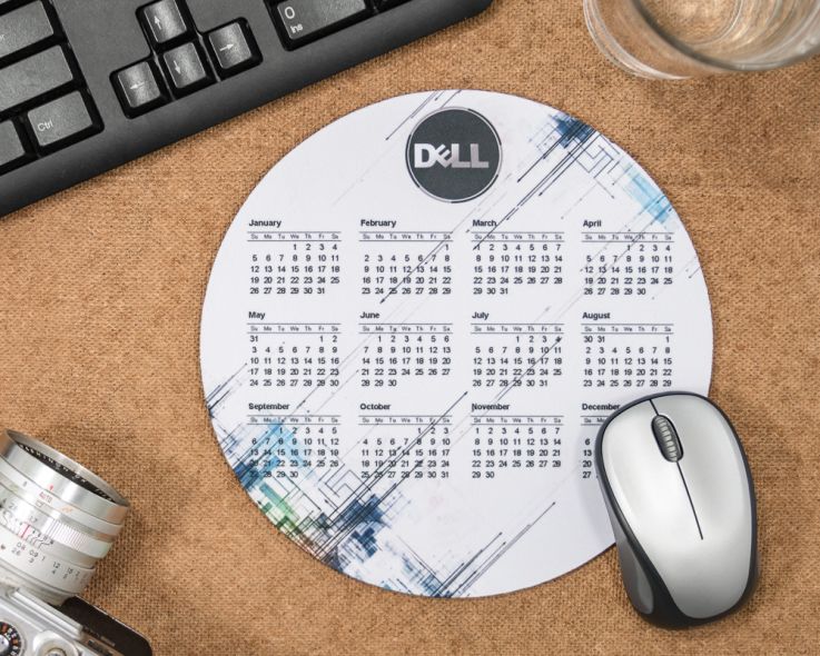 1 - Full Color 2020 Calendar Circle Mouse Pads - Mouse Pad
