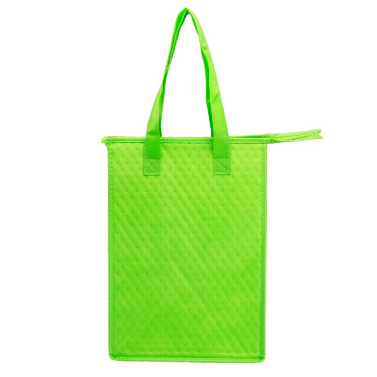 Lime Green - Zipper Insulated Lunch Tote Bags