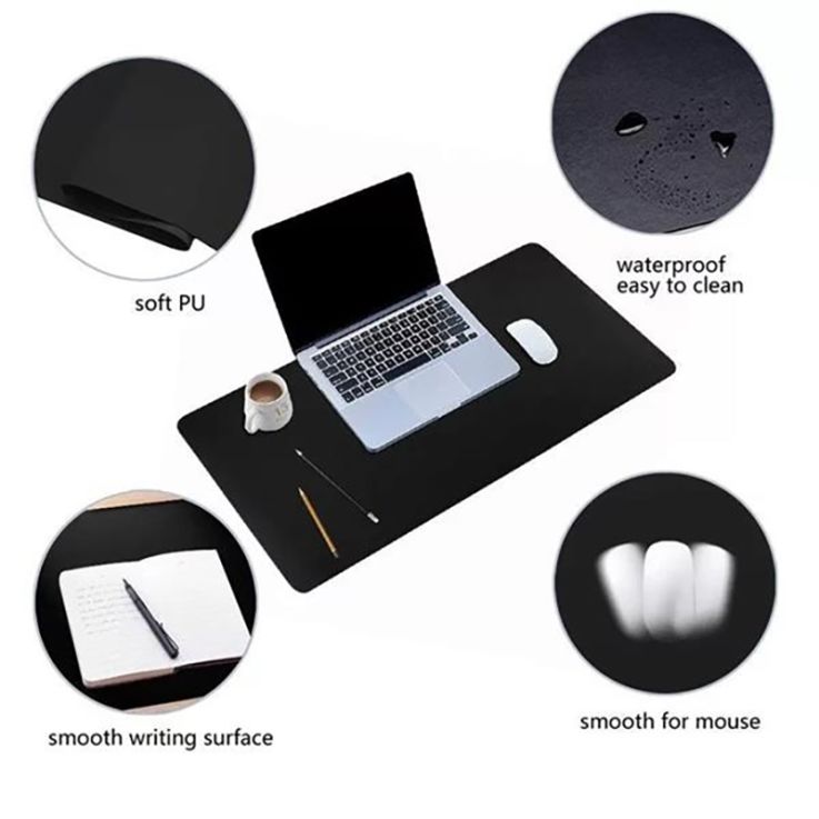 Custom PU Leather Desk Pad Desktop Mats - Mouse Pad