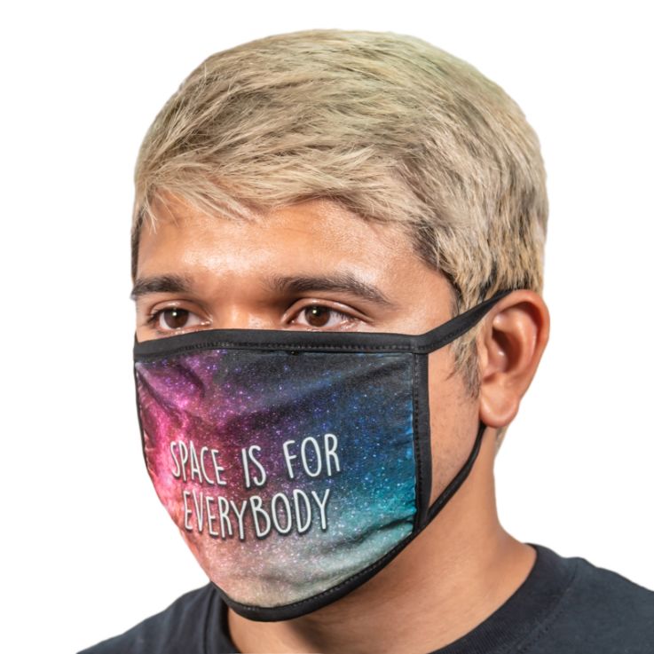 Black Trim Fabric Face Masks - Sublimated Demo - Fabric Face Masks