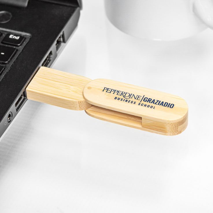 Custom Wood Swivel USB Flash Drives - Personal