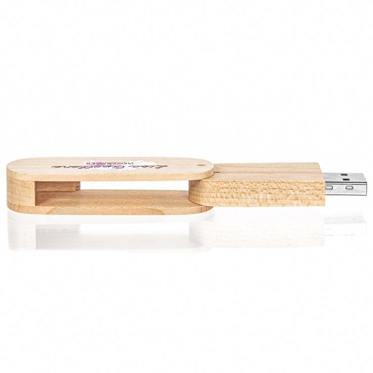 Custom Wood Swivel USB Flash Drives - Wood