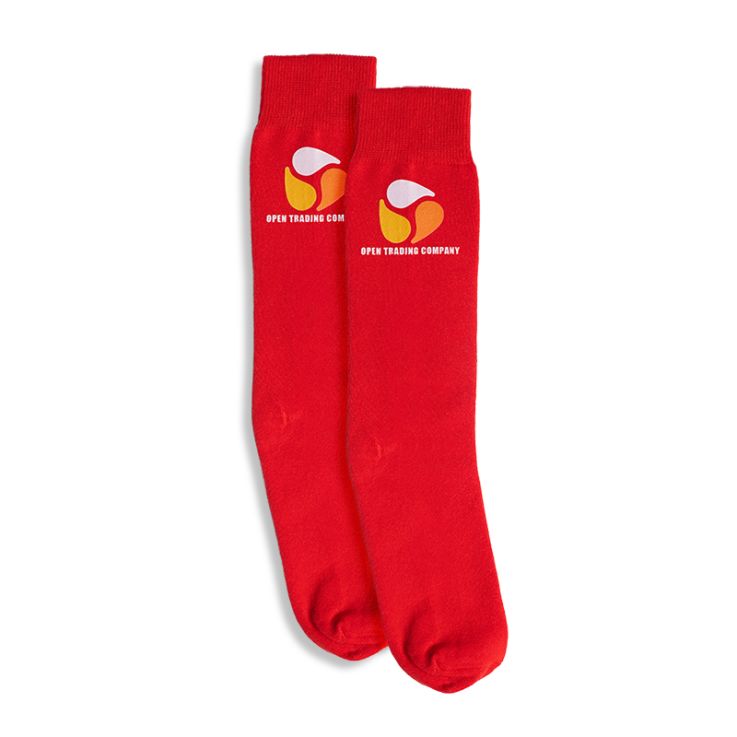 Custom Logo Socks - Red - Imprint Socks