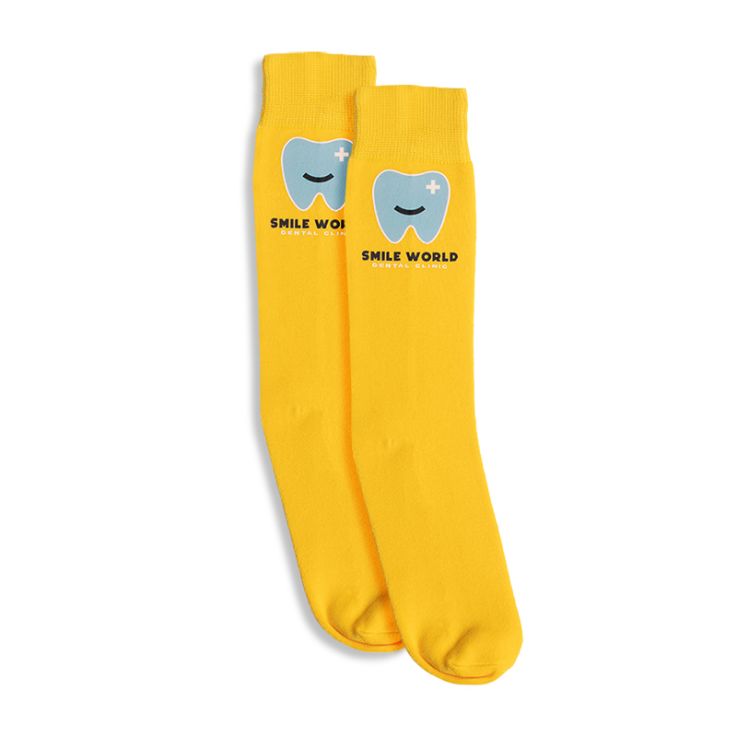Custom Logo Socks - Yellow - Imprint Socks