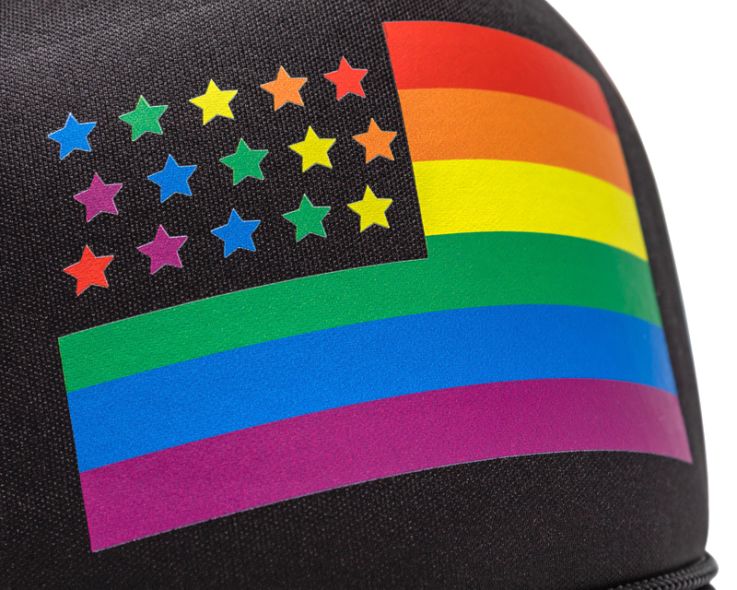 Custom LGBTQ Pride Embroidered Foam Trucker Hats - Mesh