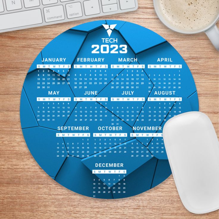 00 Full Color 2022 Calendar Circle Mouse Pads - Calendar Custom Made