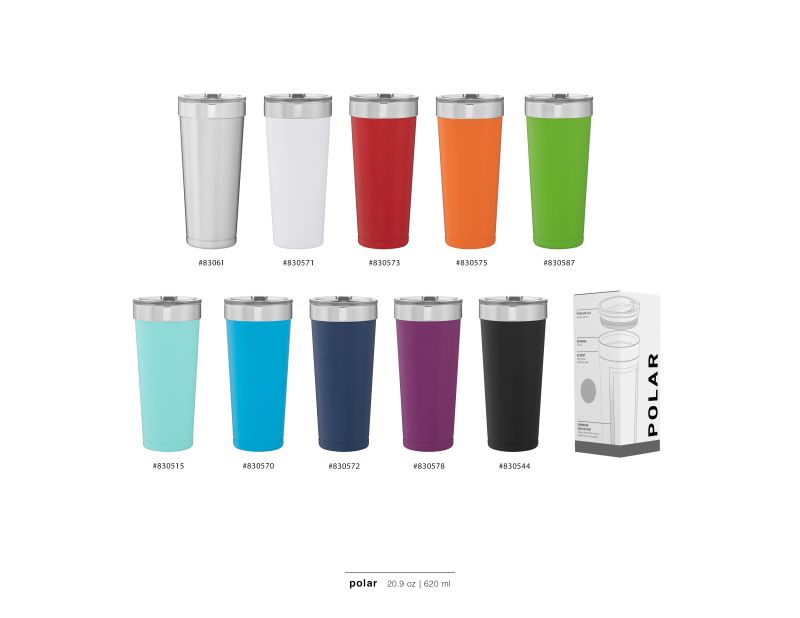2 - 20.9 oz. Polar Tumblers - Stainless Steel Coffee Cups