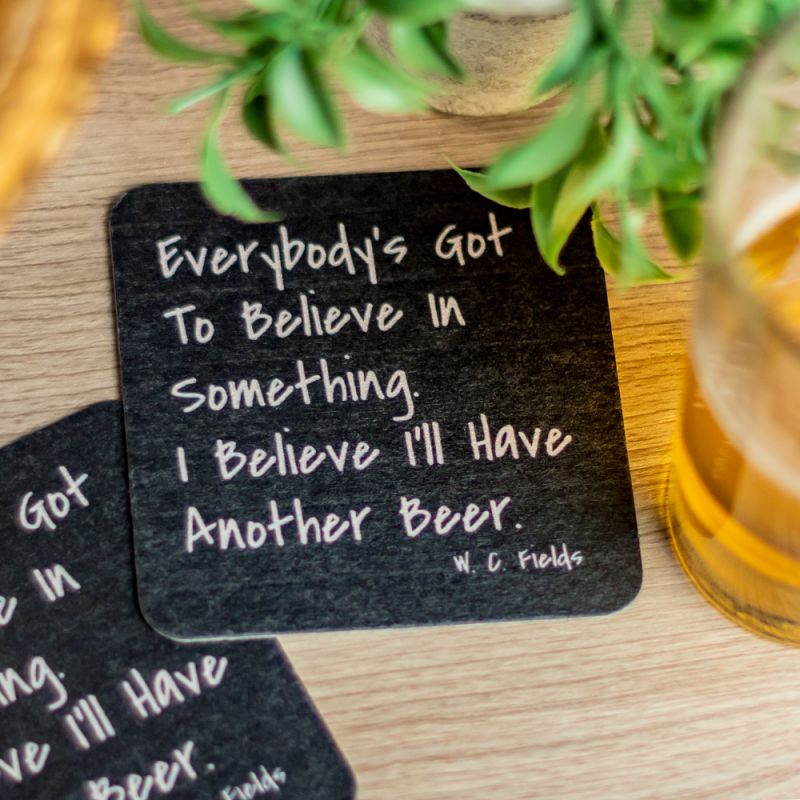 Pulpboard Coasters - 4&quot; Square - Promotional Coasters
