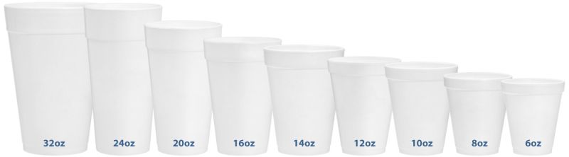 Size Chart - Foam Cup