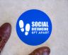 6ft Apart Round Social Distancing Stickers - 6 Feet Social Distance