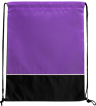 Black - Purple - Drawstring Tote Bags