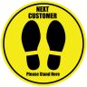 Next Customer Round Floor Stickers - Stay Apart
