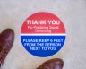 Thank You Round Social Distancing Stickers - Social Distancing Stickers
