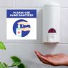 Please Use Hand Sanitizer Stickers - Social Distancing
