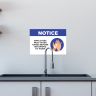 Employees Must Wash Hands Stickers - 6 Feet Social Distance