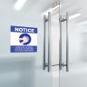 Wash Your Hands Requirement Notice Stickers - 6 Feet Social Distance