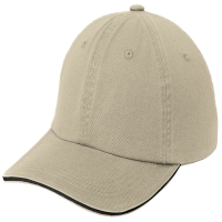 Port Authority Sandwich Bill Cap With Striped Closure.