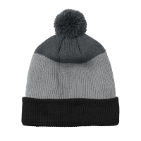 Port Authority Cozy Striped Pom Beanie