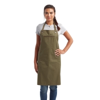 Artisan Collection By Reprime Unisex &lsquo;Barley&rsquo; Contrast Stitch Recycled Bib Apron