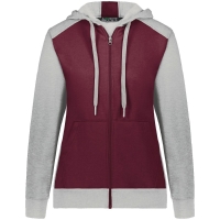 Augusta Sportswear Women's Eco Revive&trade; Three-Season Triblend Fleece Full-Zip Hooded Sweatshirt - 6901