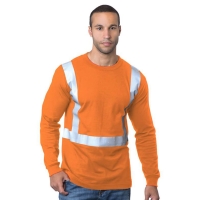 Bayside Men's USA-Made 50/50 Hi-Visibility Long Sleeve T-Shirt - 3762