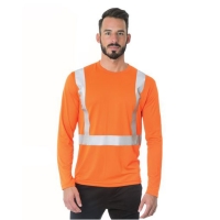 Bayside Men's USA-Made Hi-Visibility Long Sleeve Performance T-Shirt - 3742