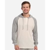 Boxercraft Unisex Waffle Knit Pullover Hooded Long Sleeve T-Shirt - BM3702