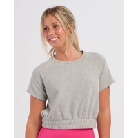 Boxercraft Women's French Terry Short Sleeve Cropped Crewneck Sweatshirt - BW2103