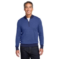 Brooks Brothers Washable Merino Birdseye 1/4-Zip Sweater