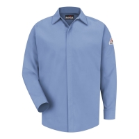 Bulwark Men's Tall Concealed-Gripper Pocketless Work Shirt - SLS2T