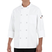 Chef Designs 100% Polyester Ten Pearl Button Chef Coat - 0423