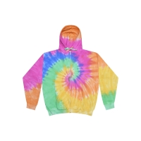 Colortone Unisex Tie-Dyed Full-Zip Hooded Sweatshirt - 8888