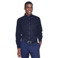 Harriton Men's Tall Easy Blend&trade; Long-Sleeve Twill Shirt With Stain-Release