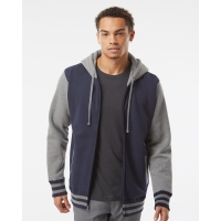 Independent Trading Co. Unisex Heavyweight Varsity Full-Zip Hooded Sweatshirt - IND45UVZ