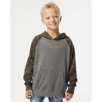 Independent Trading Co. Youth Lightweight Special Blend Raglan Hooded Sweatshirt - PRM15YSB