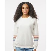 MV Sport Women's Striped Sleeves Crewneck Sweatshirt - W23152