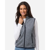 North End Women's Jasper Jacquard Fleece Vest - NE731W