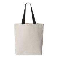 Q-Tees 11L Canvas Tote With Contrast-Color Handles - Q4400