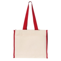 Q-Tees 14L Tote With Contrast-Color Handles - Q1100