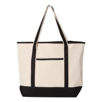 Q-Tees 34.6L Large Canvas Deluxe Tote - Q1500